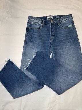 Kensie Women's Medium Wash High-Rise Slim Straight Jeans Size 6/28